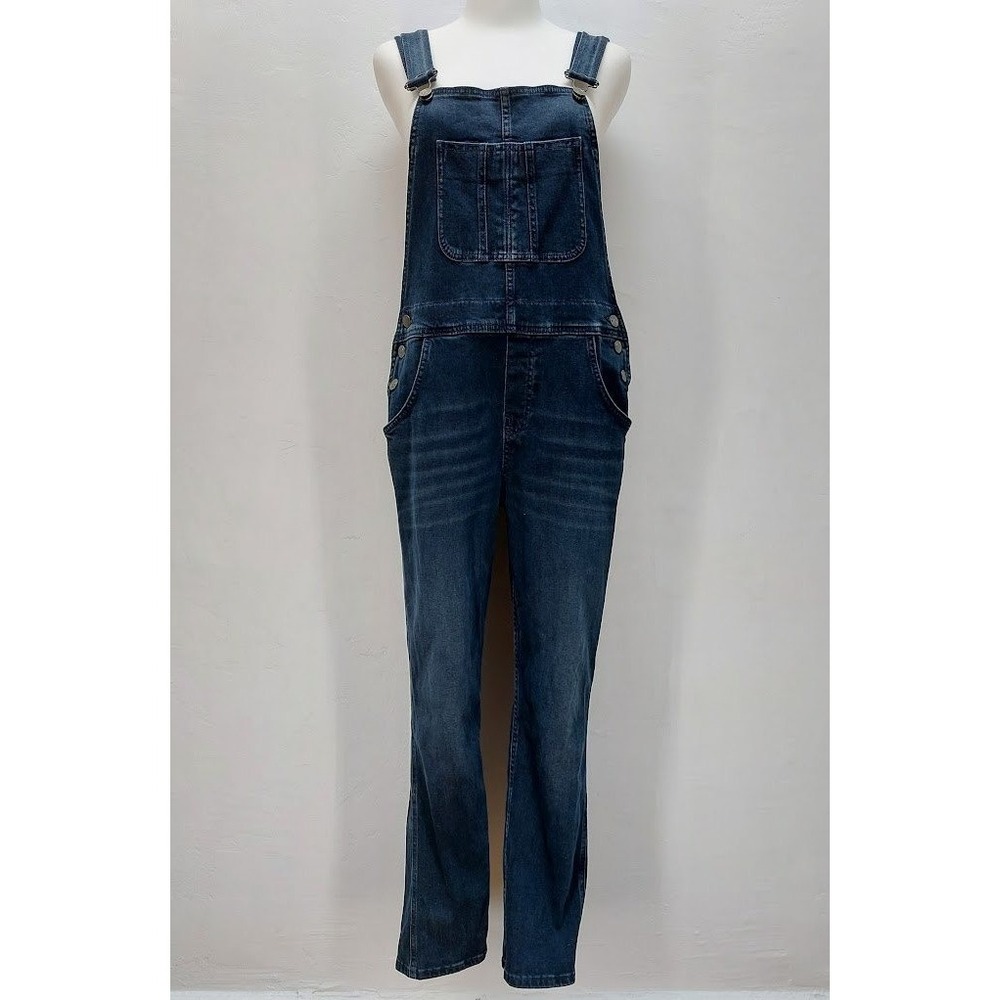 FatFace Lewes Dungaree Overalls Women's US 8 Blue Eco Denim Straight Leg Boho